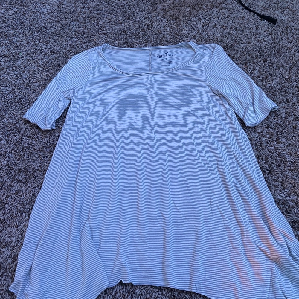 american eagle soft and sexy striped shirt